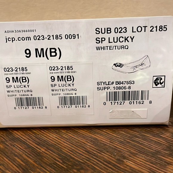 Studio Paolo Ladies 9M White & Turquoise slip-on slippers NEW in BOX - Picture 2 of 16